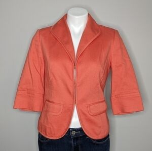 ✨3/$15 Kate Hill salmon peach professional blazer 4
